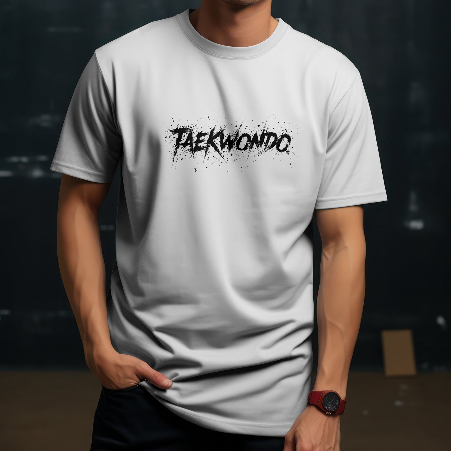 Taekwondo Ink Cotton T-Shirt (AWDis Just T)